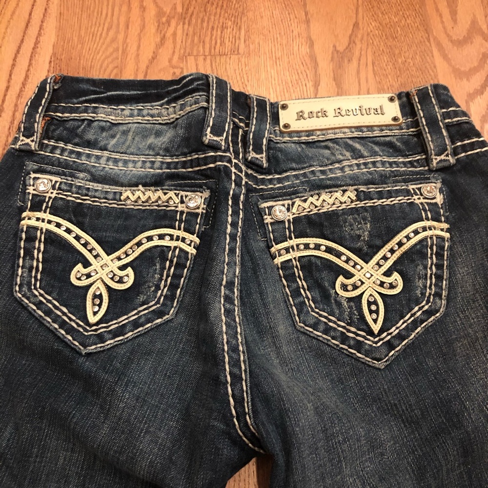 Rock Revival 💎 Irene Easy Boot 25 Bling Jeans